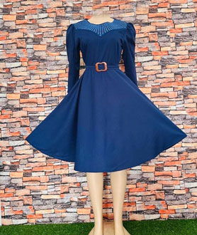 Long sleeve frock with belt