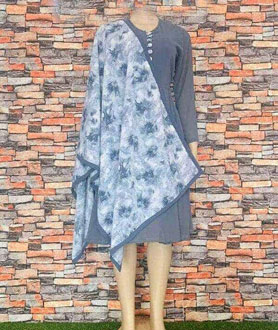 Short frock with shawl